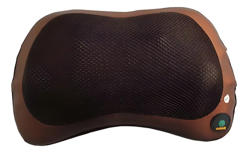 Masajeador Térmico Almohada Cojin Antiestres Lumbar Cuello Marrón