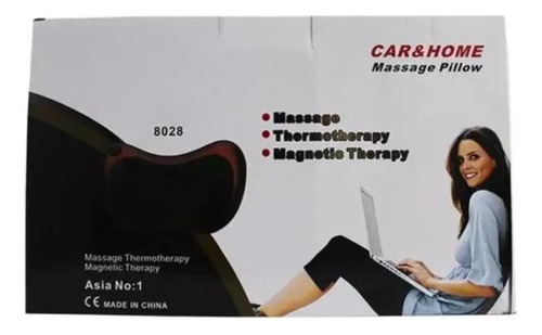 Masajeador Térmico Almohada Cojin Antiestres Lumbar Cuello Marrón — foto 4