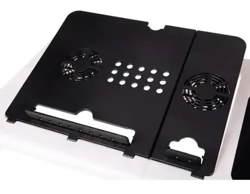 Mesa Portátil Para Notebook Con 2 Ventiladores Cooler Lapto Blanca — foto 3