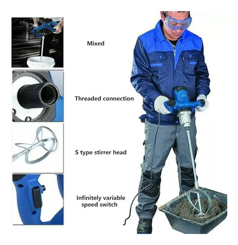 Mezclador De Cemento Pintura Irm 1200w Agitador Electrico — foto 2