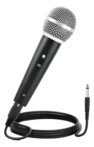 Microfono Con Cable Profesional Dinamico Unidireccional Negro