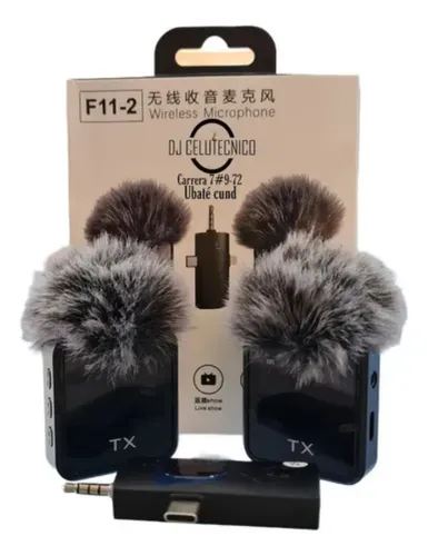 Micrófono Para Teléfono Inalámbrico iPhone/android Tipo C Negro Y Gris
