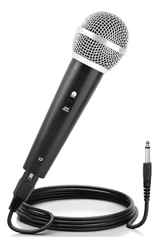Micrófono Vocal Dinámico Profesional Karaoke Con Cable Irm Negro