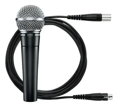 Micrófono Vocal Dinámico Profesional Karaoke Con Cable Irm Negro — foto 3