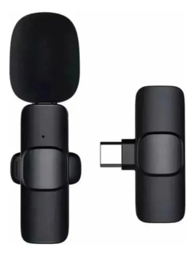 Micrófonos Solapa Inalámbrico Tipo C Para Pc Celular K8 Negro — foto 3