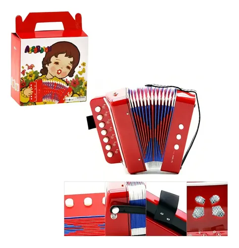 Mini Acordeón Infantil De Plástico Músicos Niños Varios