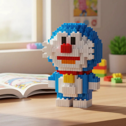 Mini Bloques Didácticos Figura En 3d Armables +500 Doraemon — foto 2