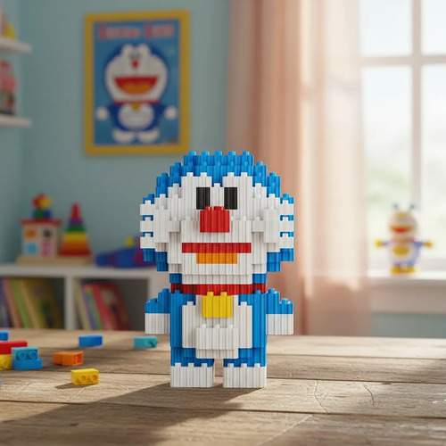 Mini Bloques Didácticos Figura En 3d Armables +500 Doraemon — foto 3