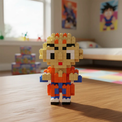 Mini Bloques Didácticos Figura En 3d Armables +500 Krilin — foto 3