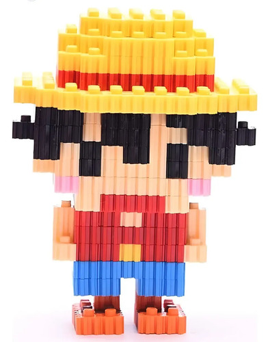 Mini Bloques Didácticos Figura En 3d Armables +500 Monkey D Luffy