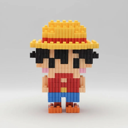 Mini Bloques Didácticos Figura En 3d Armables +500 Monkey D Luffy — foto 5