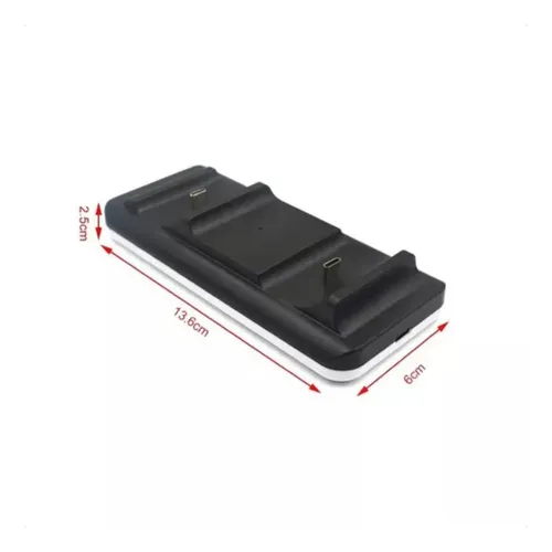 Mini Cargador Ps5 Rápido Doble Dos Mandos Para Ps5 Control Negro — foto 2