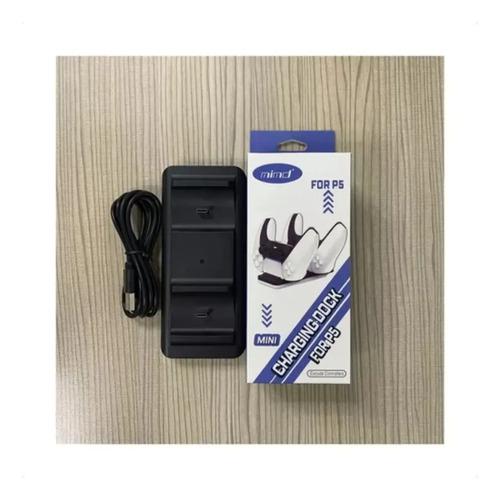 Mini Cargador Ps5 Rápido Doble Dos Mandos Para Ps5 Control Negro — foto 5