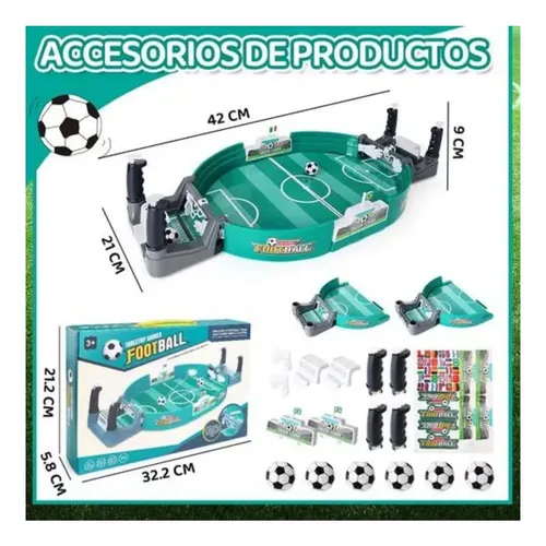 Mini Futbolín De Tablero Juegos Fútbol Juguete Mesa Niños Verde — foto 2