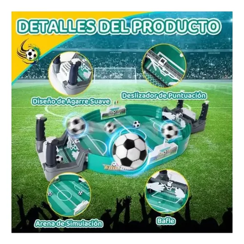 Mini Futbolín De Tablero Juegos Fútbol Juguete Mesa Niños Verde — foto 3