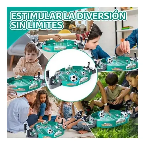 Mini Futbolín De Tablero Juegos Fútbol Juguete Mesa Niños Verde — foto 4