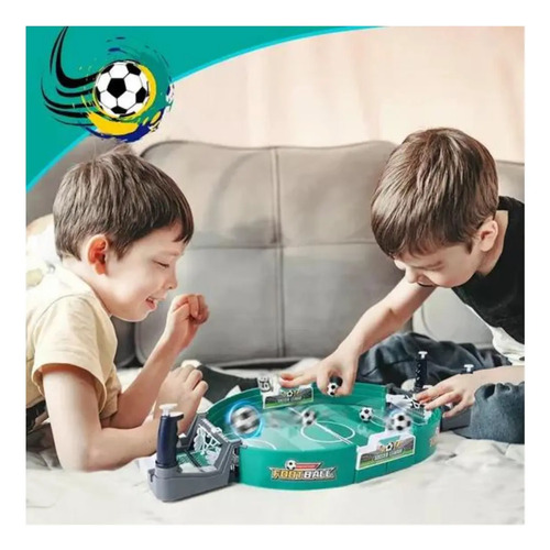 Mini Futbolín De Tablero Juegos Fútbol Juguete Mesa Niños Verde — foto 5
