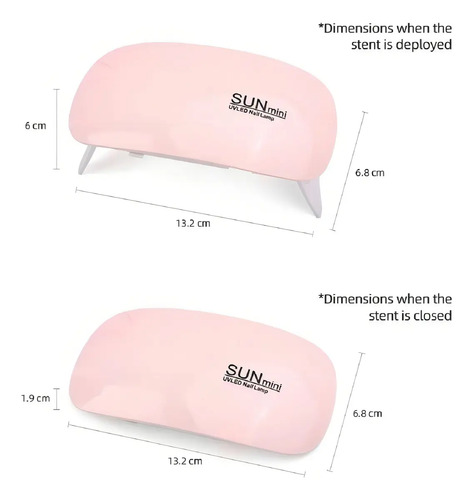 Mini Lámpara Sun Uv Led Color Rosado — foto 4