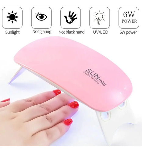 Mini Lámpara Sun Uv Led Color Rosado Rosado — foto 10