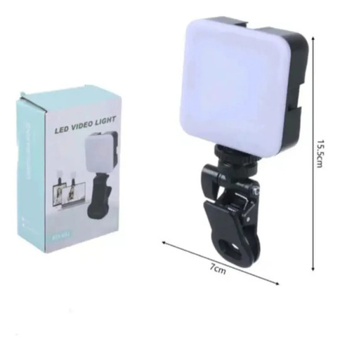 Mini Luz Led Con Clip Para Selfies Celular Tablet Laptop Negro — foto 2