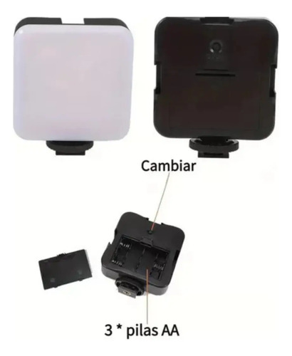 Mini Luz Led Con Clip Para Selfies Celular Tablet Laptop Negro — foto 3