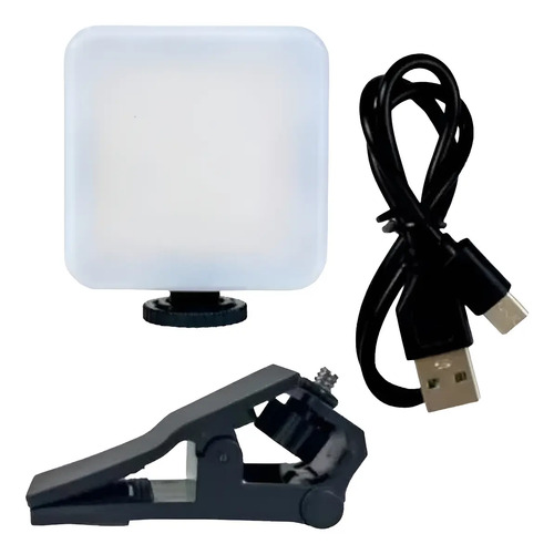 Mini Luz Led Con Clip Para Selfies Celular Tablet Laptop Negro — foto 4