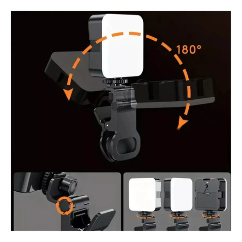 Mini Luz Led Con Clip Para Selfies Celular Tablet Laptop Negro — foto 7