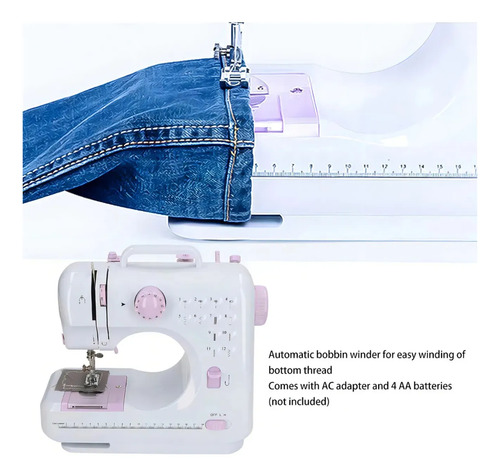 Mini Máquina De Coser Recta Portable Portátil Blanco — foto 5