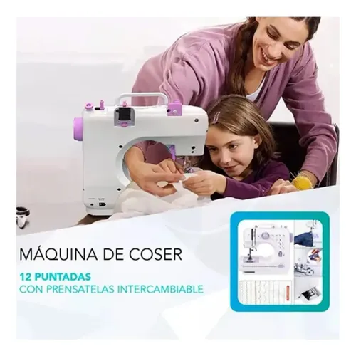 Mini Máquina De Coser Recta Portable Portátil Blanco — foto 6