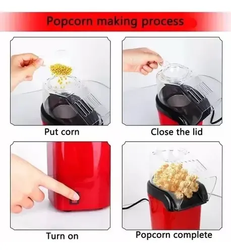 Mini Maquina Para Hacer Cotufas Cabritas Palomitas Rojo — foto 3