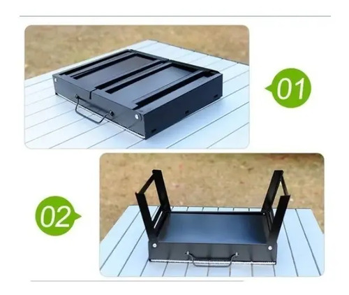 Mini Parrilla Eléctrica Plegable Para Asados Portátil Negro — foto 8