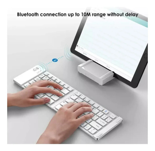 Mini Teclado Inalámbrico Plegable Portátil Con Bluetooth Varios Español Latinoamérica — foto 3