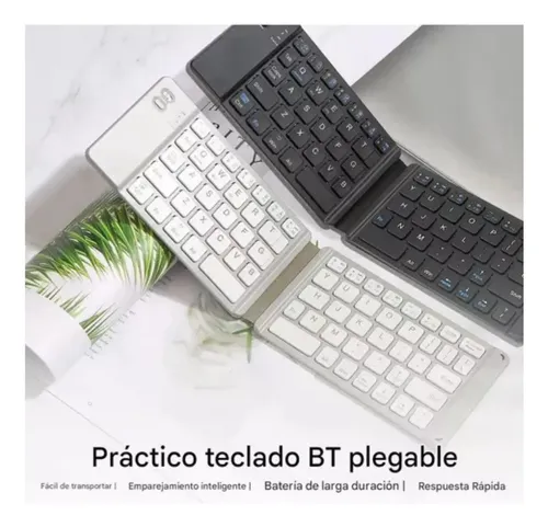 Mini Teclado Inalámbrico Plegable Portátil Con Bluetooth Varios Español Latinoamérica — foto 4