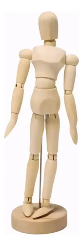 Modelo Maniquí De Madera Articulado Con Pedestal 30 Cm — foto 3