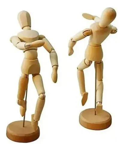 Modelo Maniquí De Madera Articulado Con Pedestal 40 Cm — foto 5