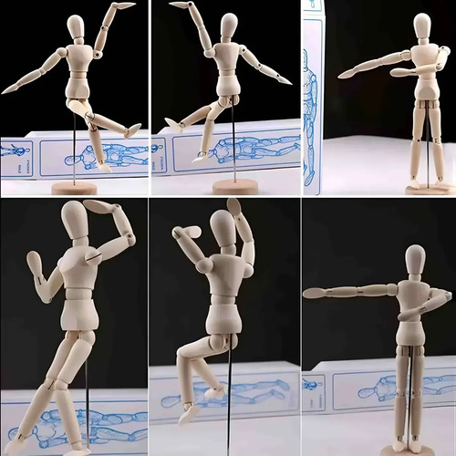 Modelo Maniquí De Madera Articulado Con Pedestal 40 Cm — foto 7