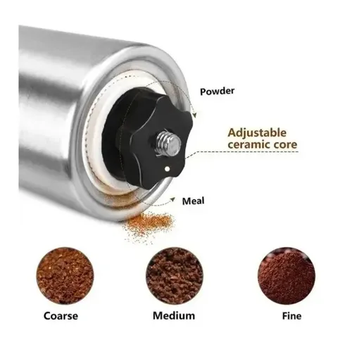 Molinillo Café Molino Manual Regulable Inoxidable Bentancor Color Plateado — foto 4