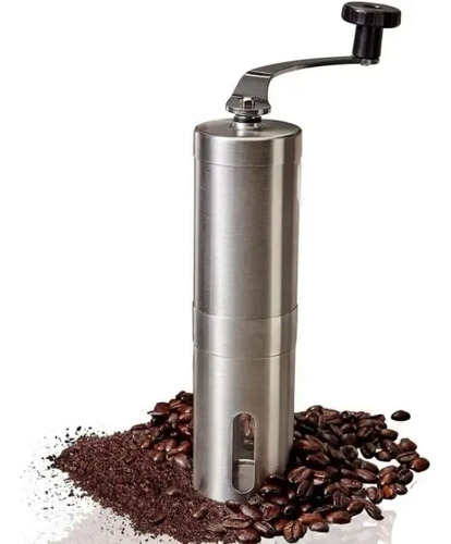 Molinillo De Café Molino Manual Regulable Inoxidable Plateado