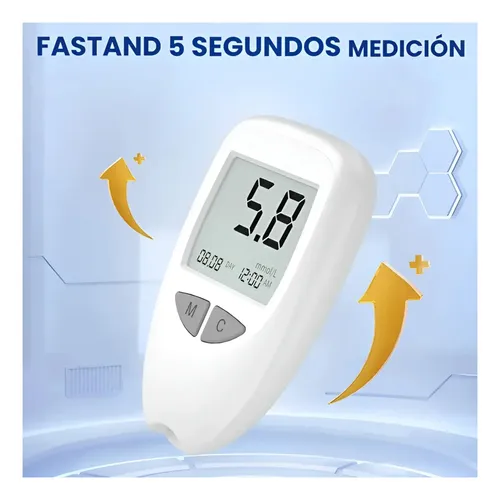 Monitor De Glucosa Examinador De Glucosa Glucómetro Blanco — foto 4