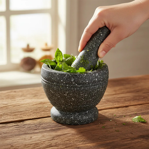 Mortero Moledor 10cm De Plástico Cocina Varios — foto 3