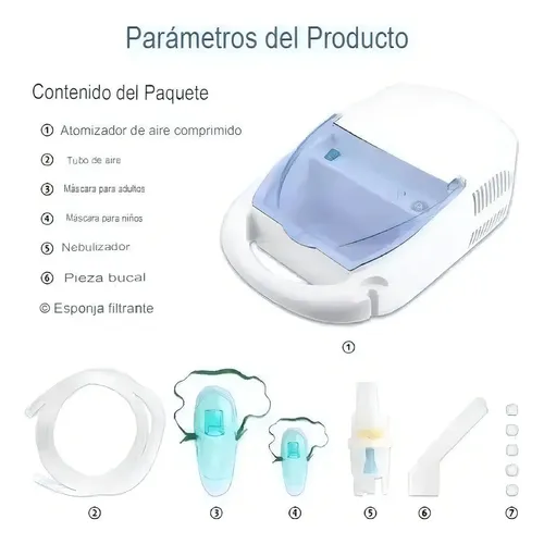 Nebulizador Pistón Compmist Blanco Capacidad 6 Ml Tasa 18 Ml/min — foto 8