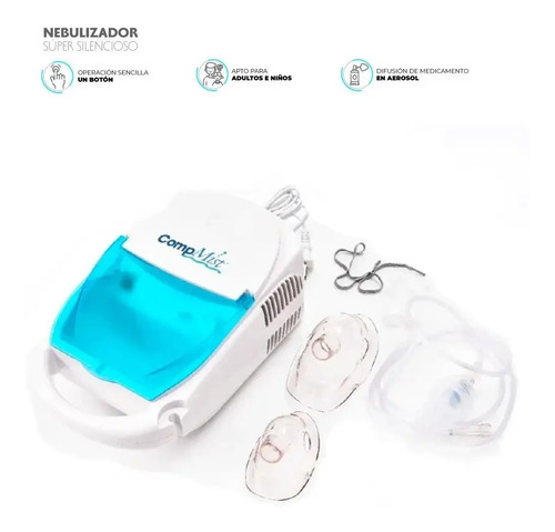 Nebulizador Portátil Inhalador Niños Y Adulto Silencioso  Blanco — foto 2