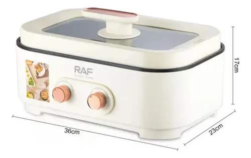 Olla Eléctrica Doble Bilis Multifuncional Raf R.5420 3l+3l Blanco 50/50hz — foto 2
