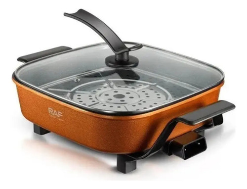 Olla Eléctrica Sartén Antiadherente Al Vapor 1350w Naranja 50/60hz — foto 5