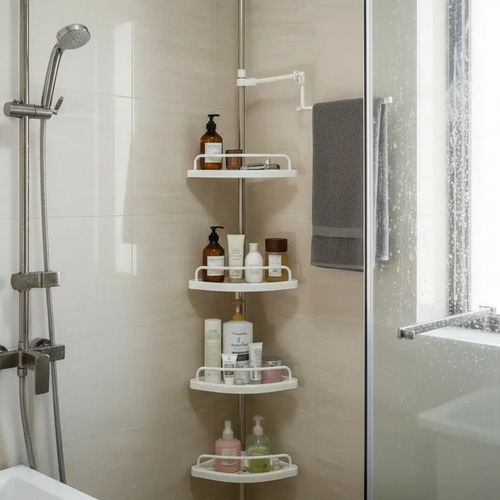Organizador Esquinero Ducha Multiuso 4 Pisos Ajustable D