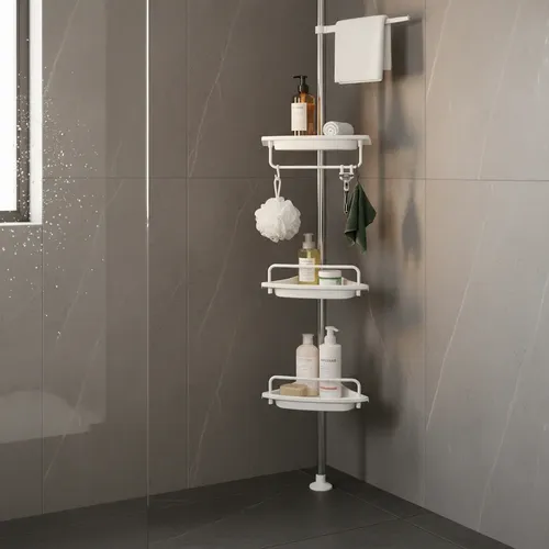 Organizador Esquinero Ducha Multiuso 4 Pisos Ajustable D — foto 3