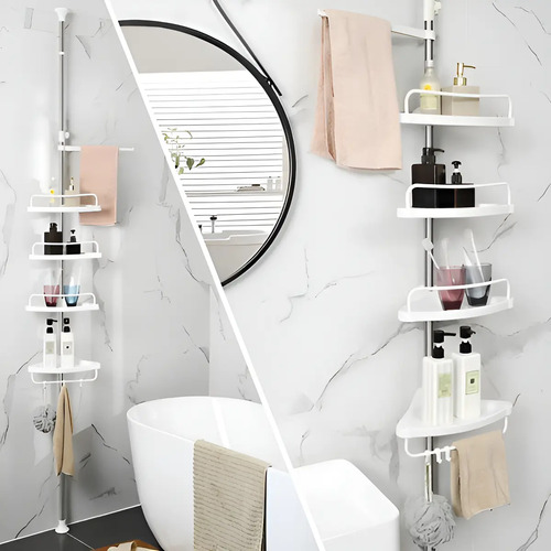 Organizador Esquinero Ducha Multiuso 4 Pisos Ajustable D — foto 4