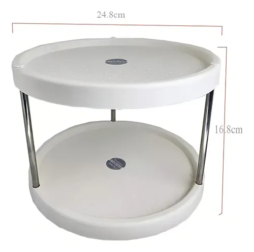 Organizador Estante Especiero Giratorio De 2 Niveles Cocina — foto 5