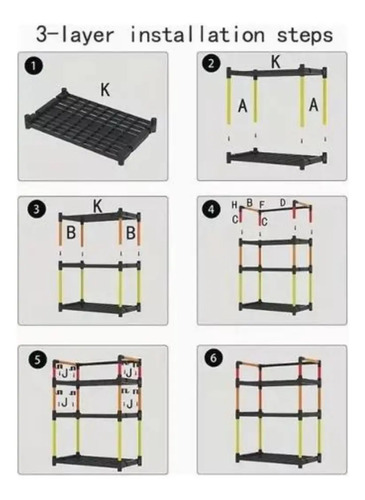 Organizador Rack Cocina 3 Niveles Especias Multifuncional Negro — foto 4