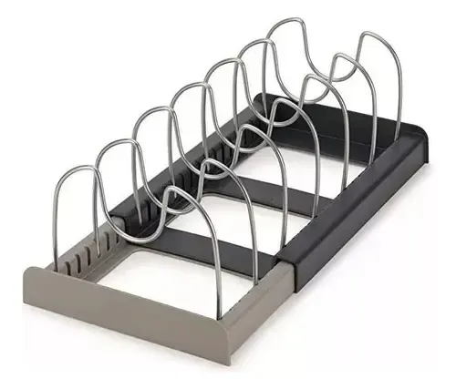 Organizador Tapas Ollas Sartén Expandible Cocina Multiuso Gris — foto 2